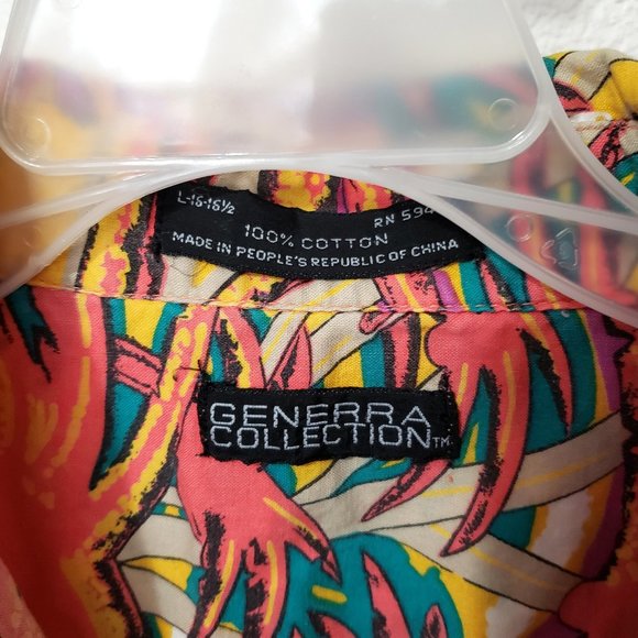 Vintage 90s Generra Collection Men's Hawaiian Shirt Size Large - Picture 5 of 8